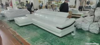 【大厂仿真皮沙发】实木框架，高回弹海绵45密度。全新包装，质量非常好，3.6米右贵妃 - 吕梁28生活网 lvliang.28life.com